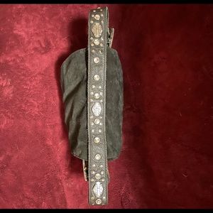 Medium sized suede and real leather Harley Davidson purse.